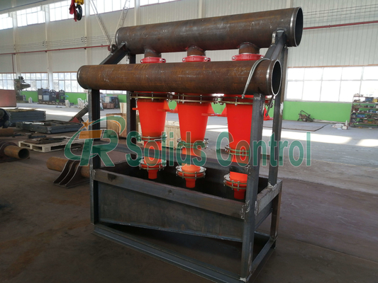 1800 GPM 3pcs 12" Cyclone Drilling Mud Desander Without Bottom Shaker