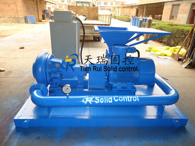 Blue Oilfield Shear Type Jet Mud Mixer With Mixing Hopper 45kw Motor Power