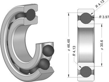 RN208 Brass Cage Mud Pump Cylindrical Roller Bearing