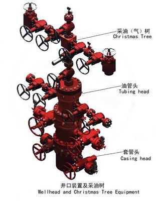 Dual Wing API 6A Wellhead Oilfield Christmas Tree